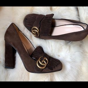 gucci marmont high heel pumps